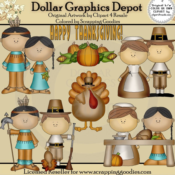 Feliz Día De Acción De Gracias - Clipart