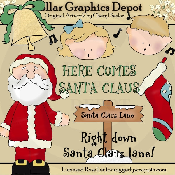Aquí Viene Papá Noel - Clipart