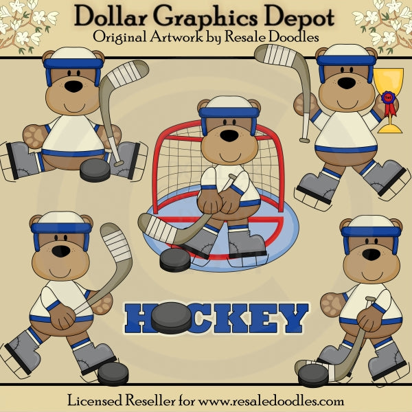 Hockey Bears - Clip Art