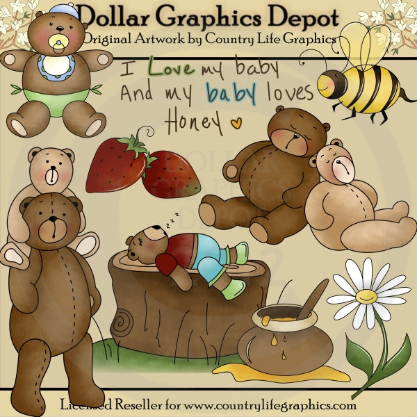 Honey Bears - Clip Art