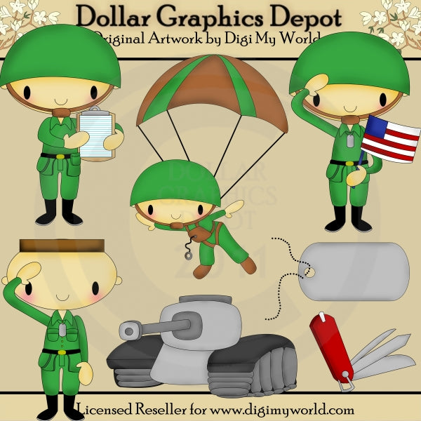 In The Army Now - Clip Art