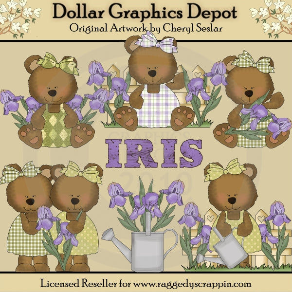 Iris Bears - Clip Art - DCS Exclusive
