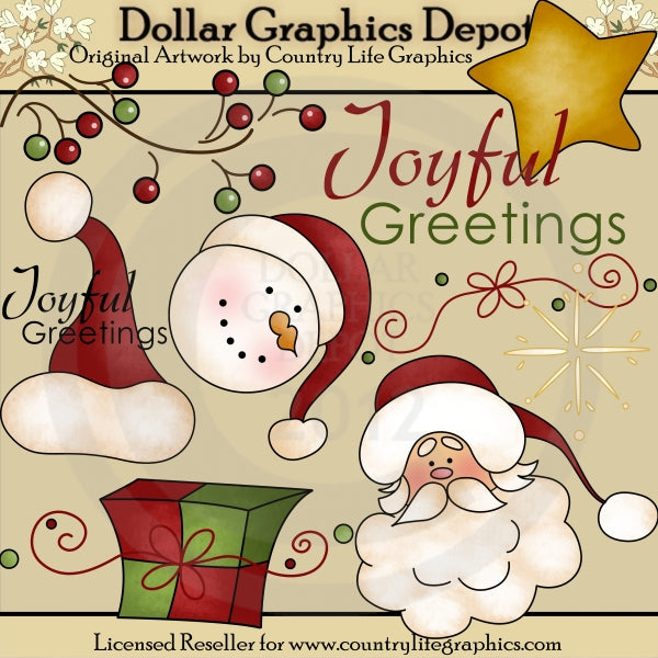 Joyful Greetings - Clip Art