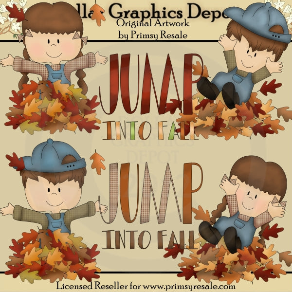 Jump Into Fall - Clip Art
