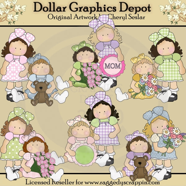 Katie and Friends - Momma's Girls - Clip Art