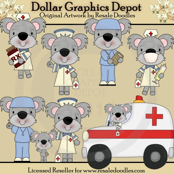 Médicos Koala - Clipart