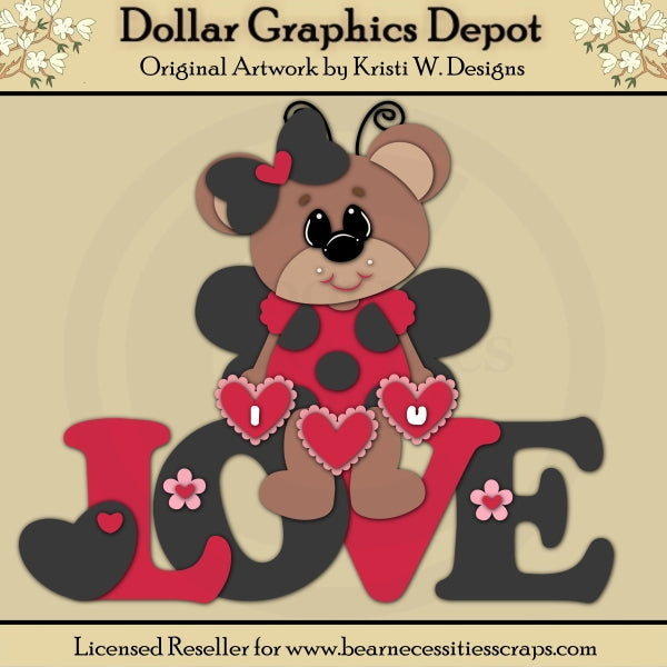 Ladybug Bear 5 - Archivos de corte / Empalme de papel - Exclusivo de DCS