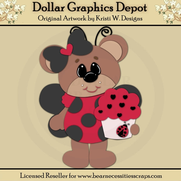 Ladybug Bear 6 - Archivos de corte / Empalme de papel - Exclusivo de DCS