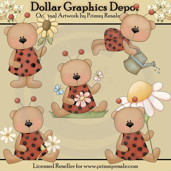 Ladybug Bears - Clip Art