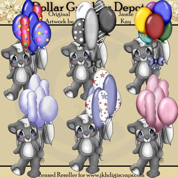 Lil' Bell - Balloons - Clip Art