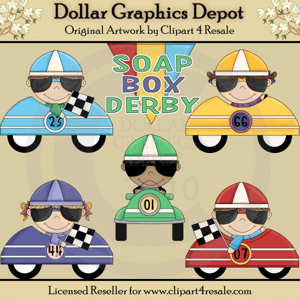 Lil' Soap Box Racers - Clip Art - DCS Exclusive