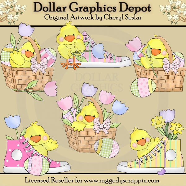 Little Chicks - Easter Frolic - Clip Art