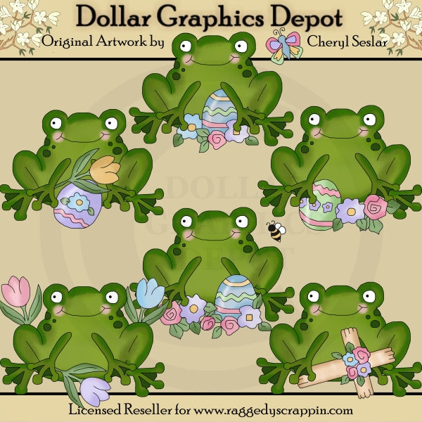 Little Frogs - Easter - Clip Art