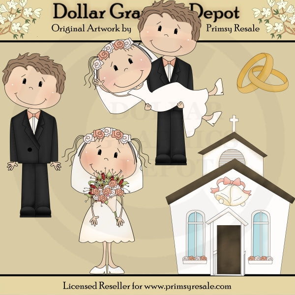 Lolly and Landon Get Married - Clip Art