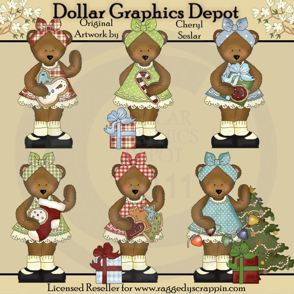 Deseos De Navidad De Mamá Osa - Clipart