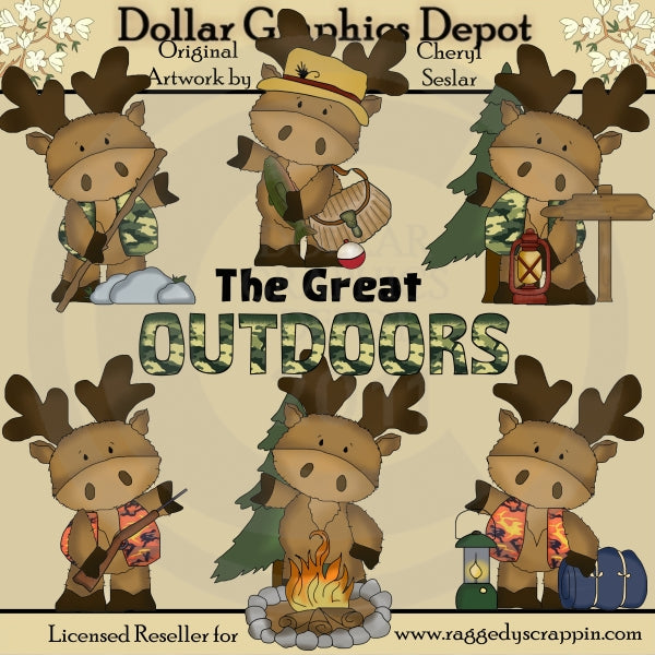 Marvin The Moose - The Great Outdoors - Clip Art