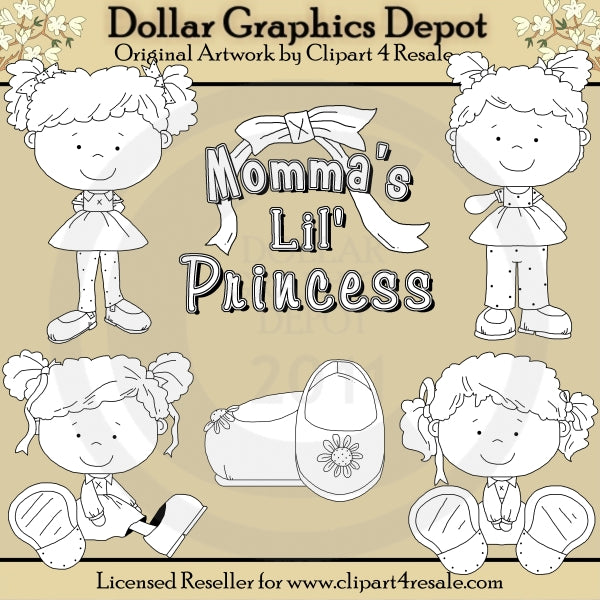La piccola principessa di Momma - Francobolli digitali - *Esclusiva DCS*