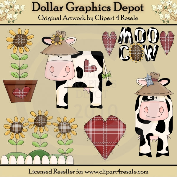 Moo Cow - Clip Art - DCS Exclusive