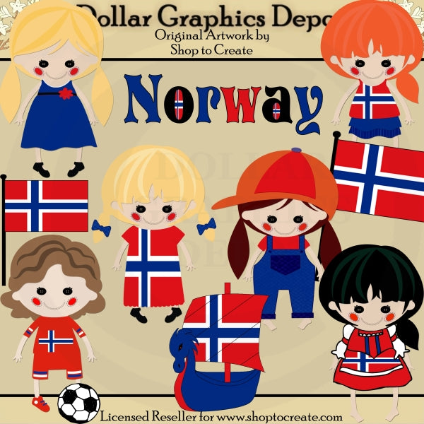 Norwegian Dolls - Clip Art