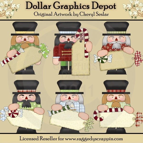 Nutcracker Tags - Clip Art