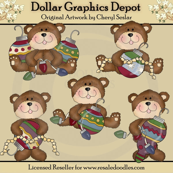 Ornament Bears - Clip Art