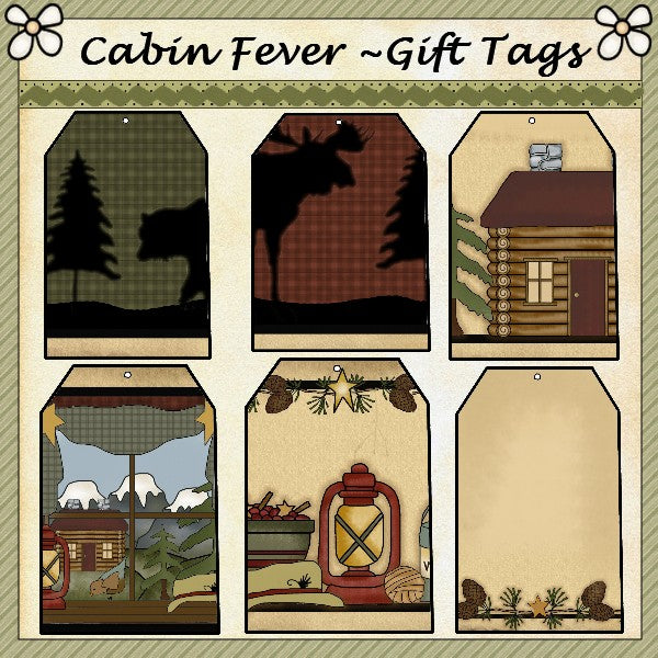 Etiquetas de regalo Cabin Fever (PBS_GT)