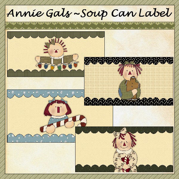 ~Annie Gals~ Soup Can Label...(02)