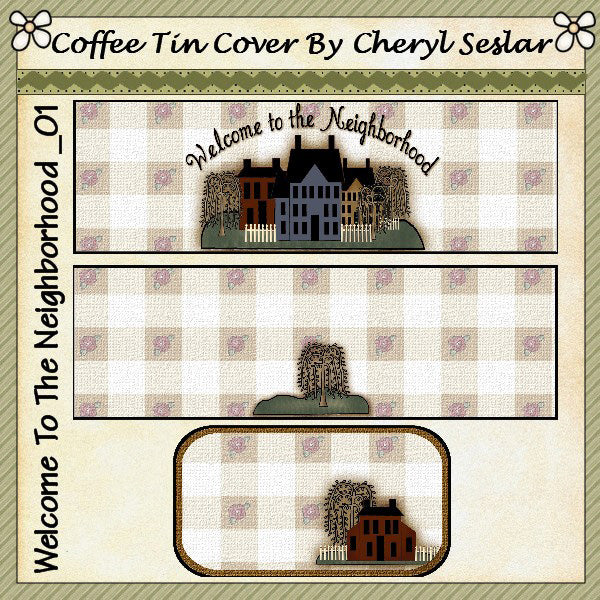 ~Bienvenido al vecindario 01~ Lata de café *ctc58