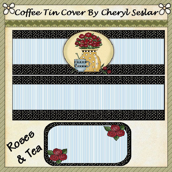 ~Roses & Tea~ International Coffee Tin  *ctc65