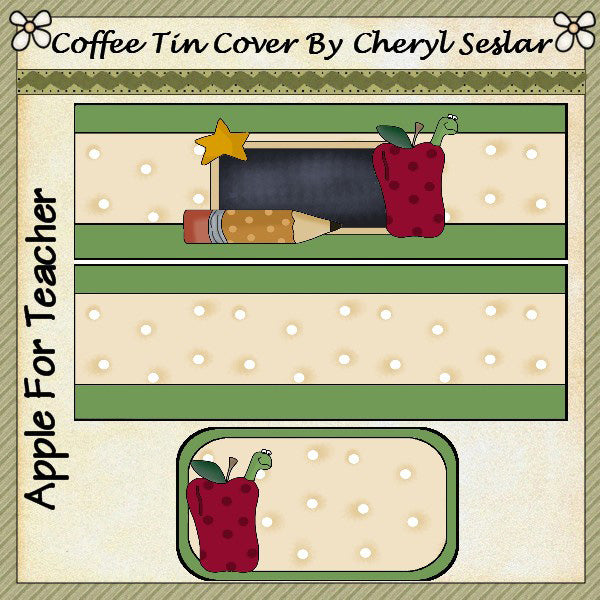 ~Apple For Teacher~ Lata de café internacional *ctc70