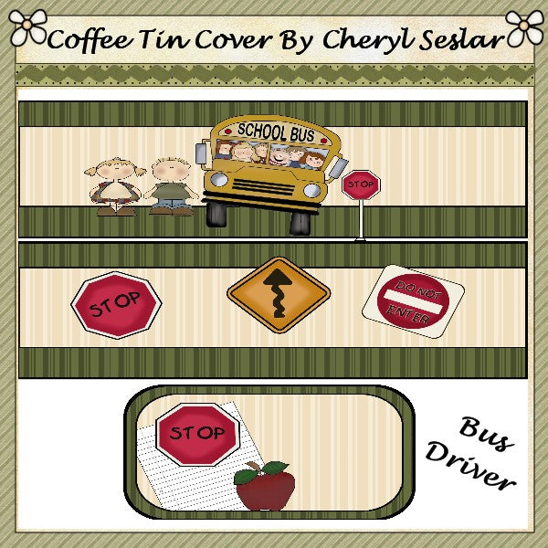 ~Conductor de autobús escolar~ Lata de café internacional *ctc08