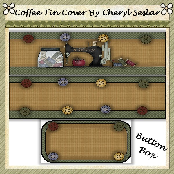 ~Caja de botones~ Lata de café internacional *ctc09