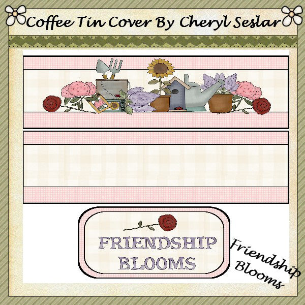 ~Flores de la amistad~ Lata de café internacional *ctc17
