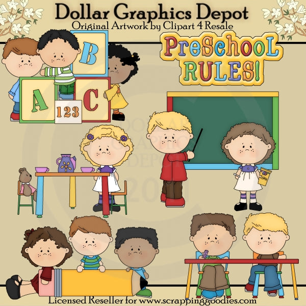 Preschool Rules - Clip Art