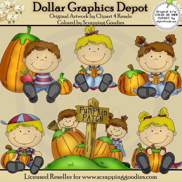 Pumpkin Patch Toddlers 1 - Clip Art