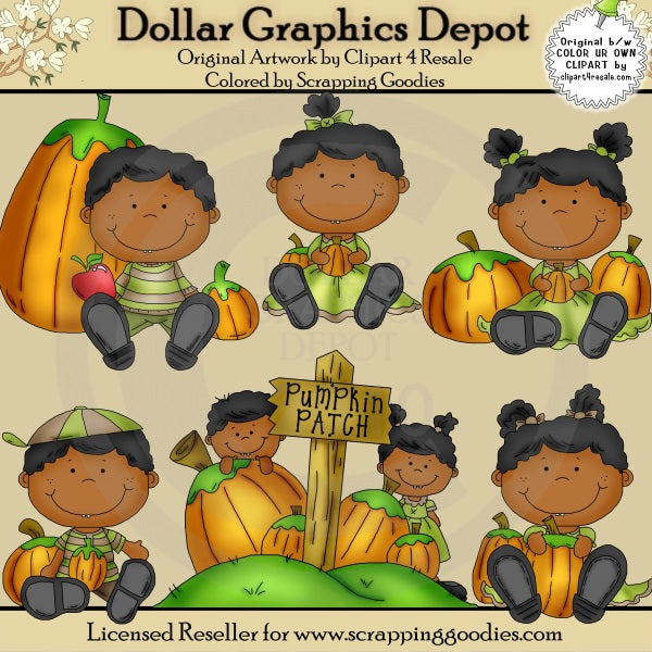 Pumpkin Patch Toddlers 2 - Clip Art