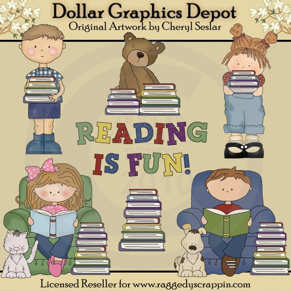 Reading Is Fun - Clip Art - DCS Exclusive – Digital Craft Supplies