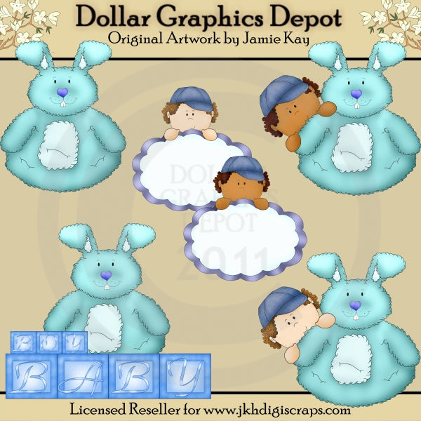Roly Poly Bunny - Neonato - ClipArt