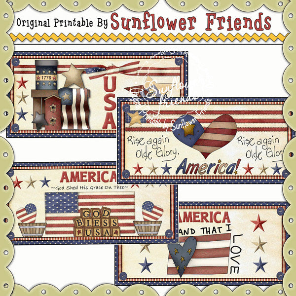 Americana Soup Can Labels...Set of 4   (Two)