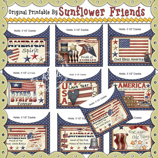 Americana...Set of 10 Cookie Packets