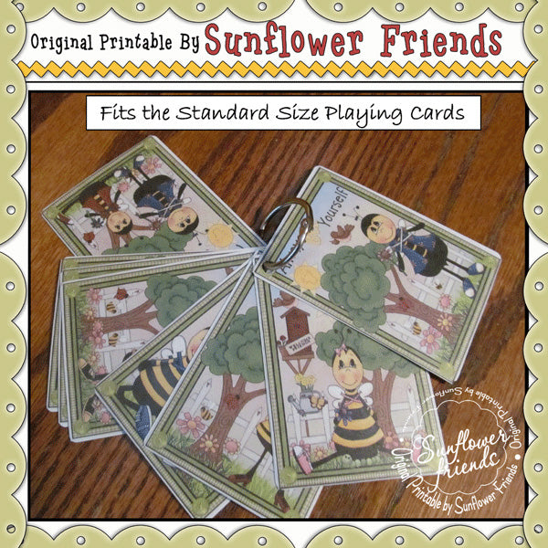 BEE...Playing Card Labels Set