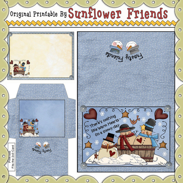 Snowman Card & Envelope   (Set 102G)