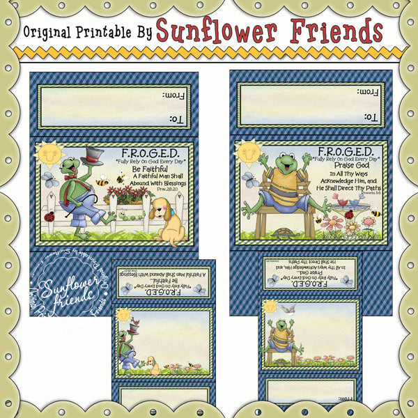 FROGED Tri-Fold Note Cards  (Set #6)