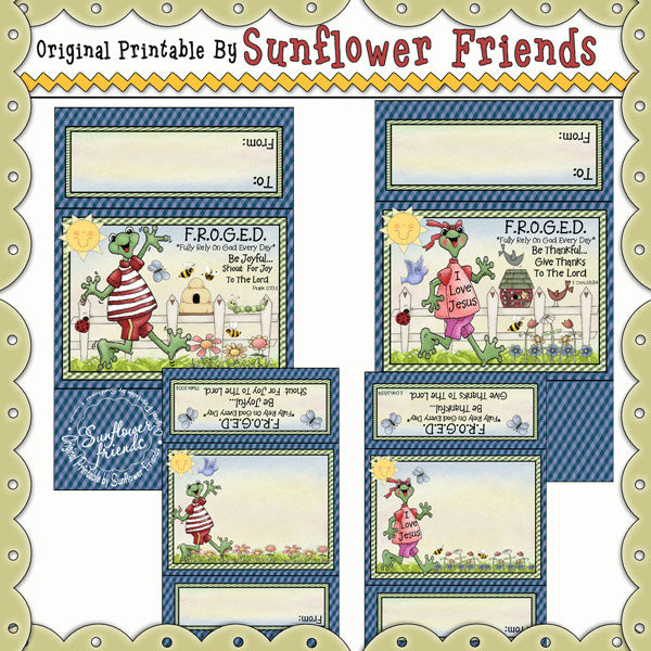 FROGED Tri-Fold Note Cards   (Set # 3)