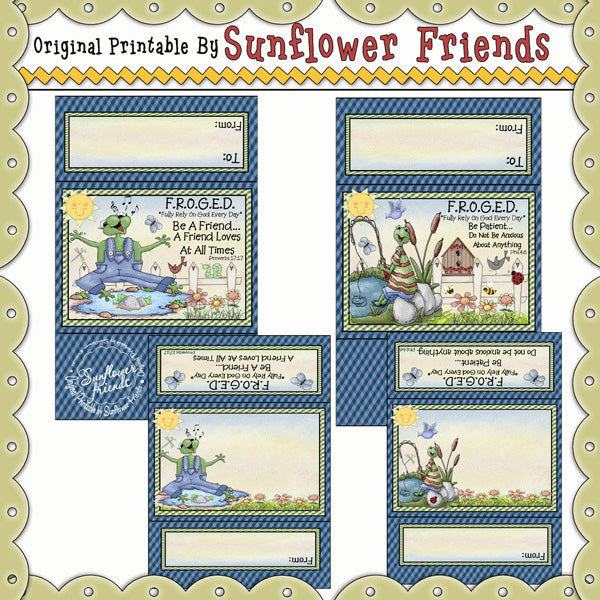 FROGED Tri-Fold Note Cards   (Set # 2)