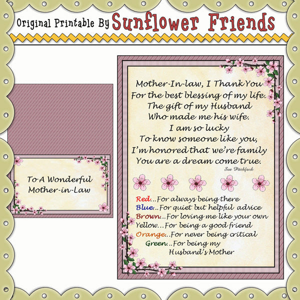 For A Wonderful Mother-In-Law   *MM446