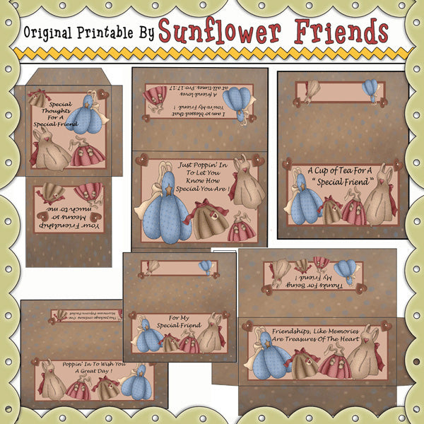 Apron Friends ~ 6 Piece Printable Pack