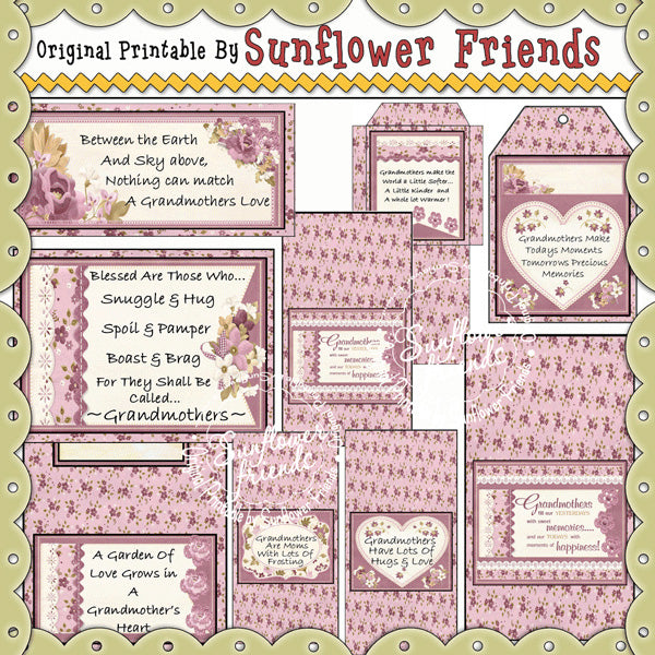 Grandmother~~12 Piece Printable Pack