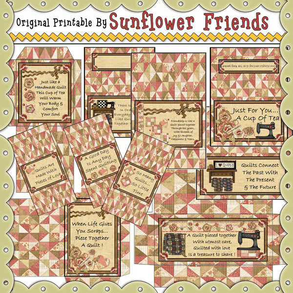 Quilter's Delight ~ 13 Piece Printable Set