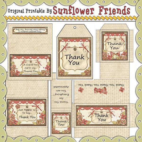 Thank You ~  9 Piece Printable Pack